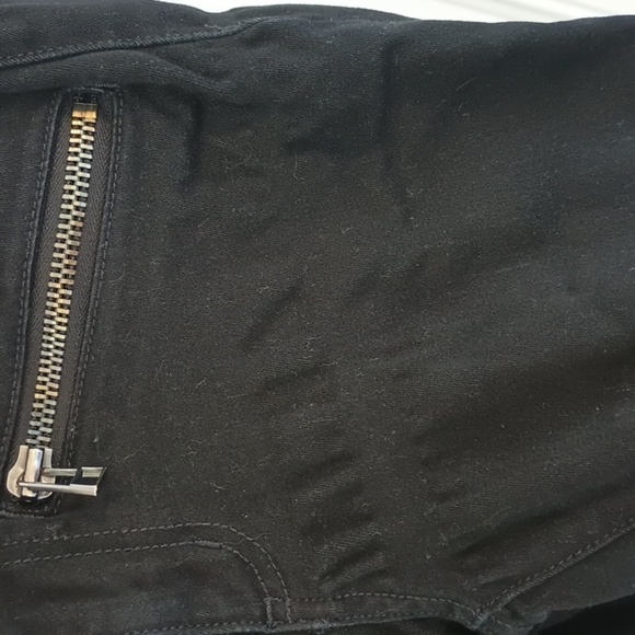 Carmar stretch black moto zipper jeans size 26 - Picture 6 of 10